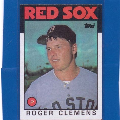 Clemens 1986 | Baseball cards, Roger clemens, Red sox