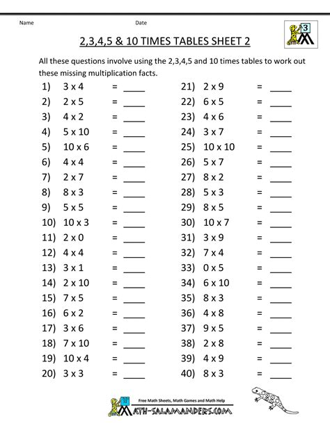 free-printable-math-sheets-multiplication-2-3-4-5-10-times-tables-2.gif (1000×… | Math ...