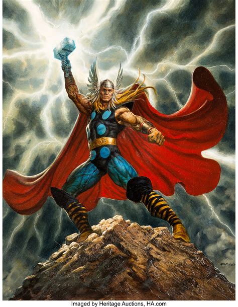 Greg Staples - The Mighty Thor Painting Original Art (2007).... | Lot #93236 | Heritage Auctions