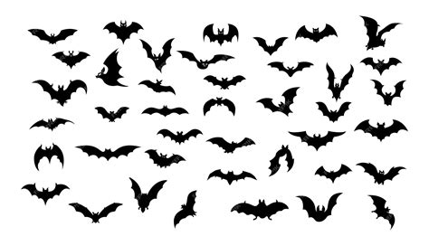 Premium Vector | Collection of halloween bats silhouettes