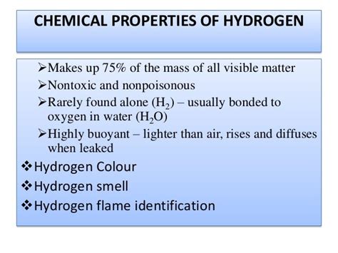 Hydrogen Gas: Physical Properties Of Hydrogen Gas