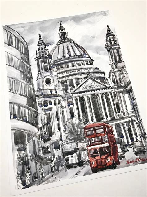 London City Art / Watercolor Painting / Saint Paul's - Etsy