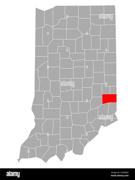 Map of Franklin in Indiana Stock Photo - Alamy