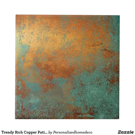 Trendy Rich Copper Patina Metallic Ceramic Tile | Zazzle | Copper ...