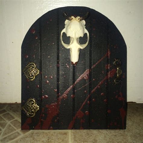 Goblin Door with Skull by DabebaDesigns on Etsy