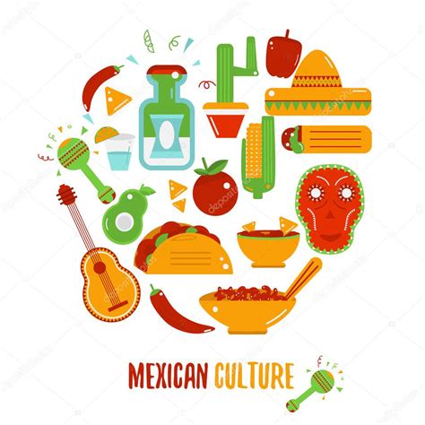 Mexican culture logo for labels, emblems and badges, set of vector ...