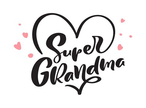 Vector handwritten lettering heart calligraphy family text Super ...