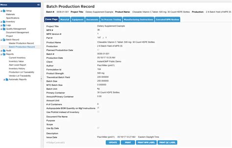 Electronic Batch Production Records Software | InstantGMP™