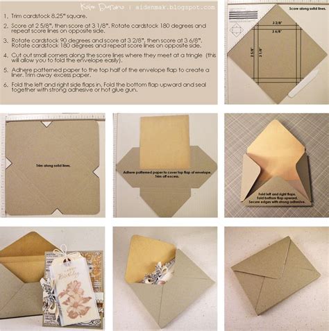 Paper Loves Glue: Envelope Tutorial for Embellished Cards (standard cards, 5.5 x 4.25 inches ...