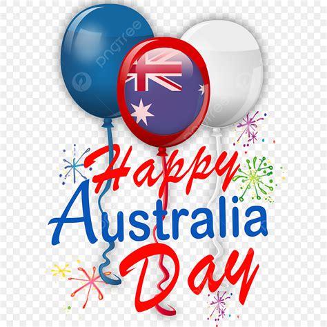 Australia Day Clipart Transparent Background, Australia Day Celebrations Ballons 2019, Australia ...