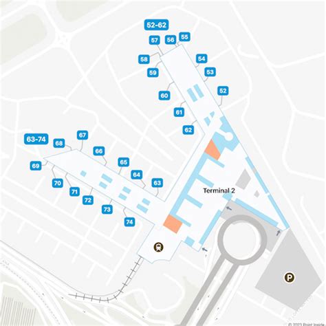 Mexico City Benito Juarez Airport MEX Terminal 2 Map