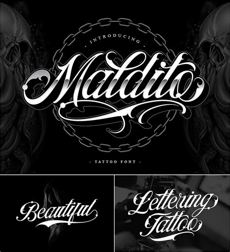 Maldito Font Tattoo Style | Free download