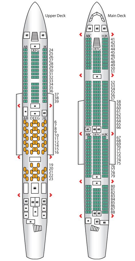 Emirates a380 Business Class Seat Map