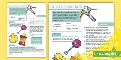 Guess the Sound Game (teacher made) - Twinkl