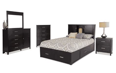 Transitional storage bedroom set with dresser and mirror, chest, AND ...