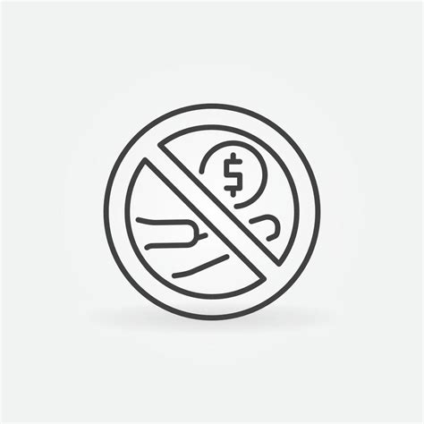 Stop Corruption and Bribery vector concept outline icon or symbol ...