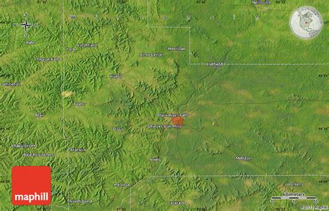 Satellite Map of Black River Falls