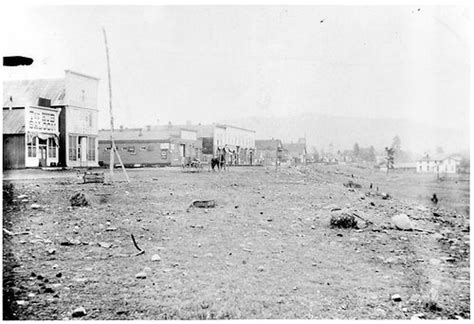 Chama street scene looking north on Terrace Ave. The D&RG hotel/eating house is at the right ...