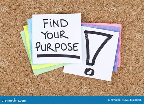 Find Your Purpose / Dreams Aspirations Goals Stock Photo - Image of encourage, motivating: 48783264