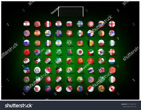 Soccer Ball Flag Background Soccer Stadium Stock Vector (Royalty Free) 1571897107 | Shutterstock