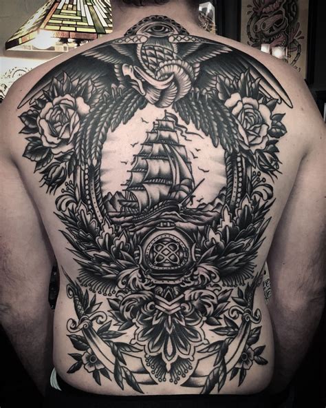 American Traditional Tattoo Ship