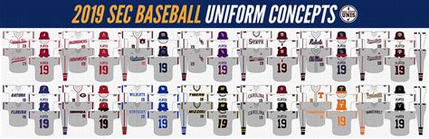 2019 SEC Baseball Uniform Concepts - Hail State Unis