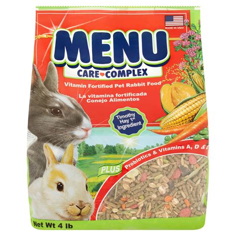 Vitakraft Menu Care Complex Vitamin Fortified Pet Rabbit Food, 4 lbs ...