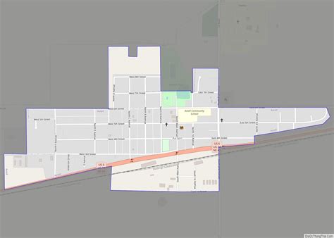 Map of Axtell village, Nebraska