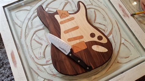 Beautiful Custom Cutting Boards Shaped Like Guitars