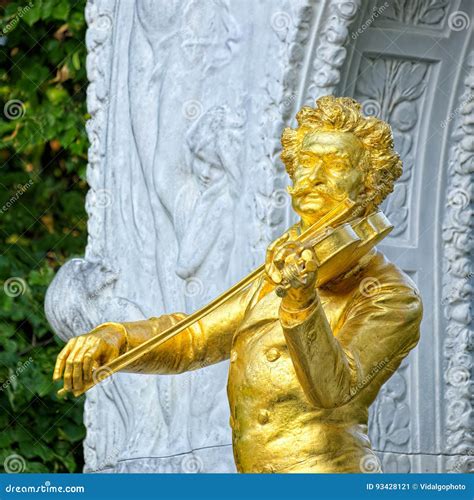 Gold-plated Statue of Johann Strauss in Vienna, Austria Editorial Photo - Image of sculptor ...