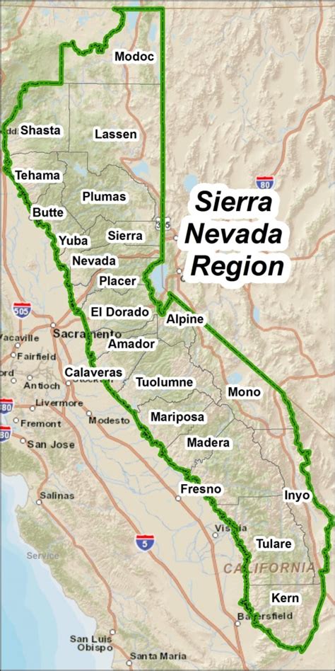 Sierra Nevada California Google Map – Map Of Usa District - Sierra ...