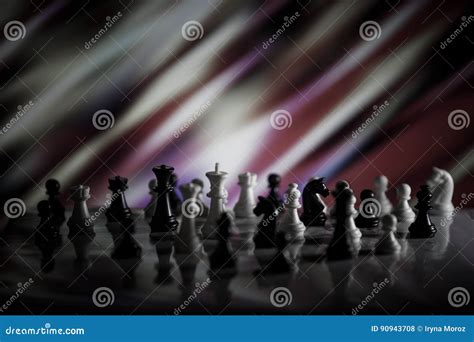 Chess Strategy Concept is on the Bright Background Stock Photo - Image ...