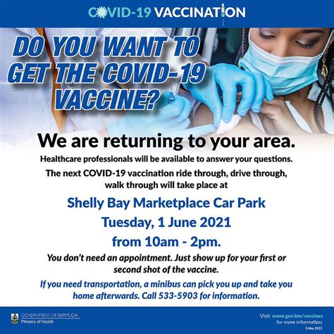 Vaccine Locations: Shelly Bay, Tatem, Victor Scott - Bernews