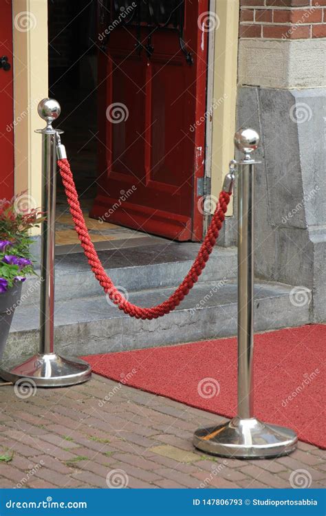 Rope Barriers on VIP Entrance Stock Image - Image of carpet, gala ...