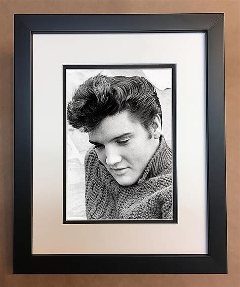 Elvis Presley Black and White Photo Professionally Framed, Matted 8x10. - Etsy