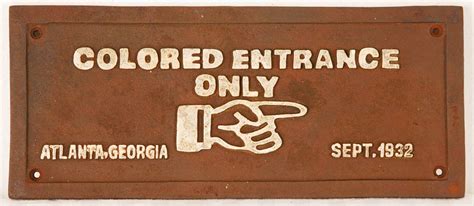 Vintage Cast Iron Segregation Building Sign