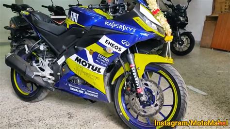 Dealership level modification adds custom livery to Yamaha YZF-R15 [VIDEO]