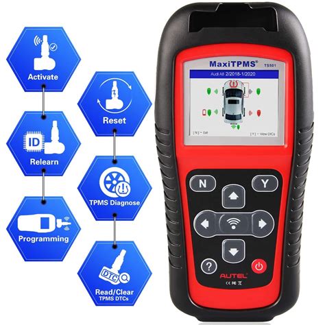 AUTEL MaxiTPMS TS501 Tire Pressure Tool TPMS Sensor Diagnostic OBD 2 Diagnose, Read/ clear TPMS ...