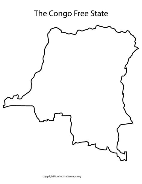 Blank The Congo Free State Map | Congo Free State Blank