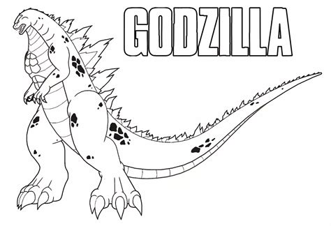 Printable Godzilla coloring page - Coloring Pages