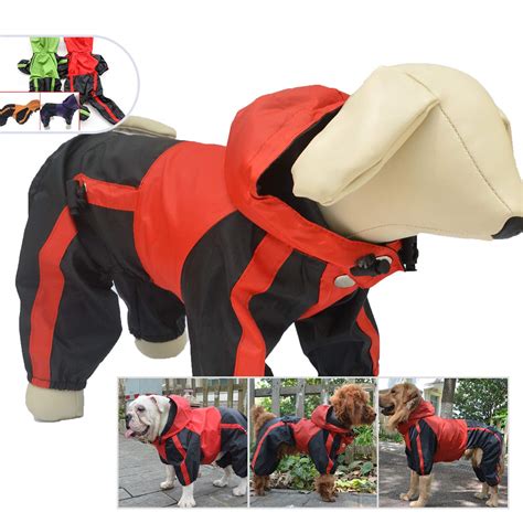 lovelonglong Dog Hooded Raincoat, Small Dog Rain Jacket Poncho Waterproof Clothes with Hood ...