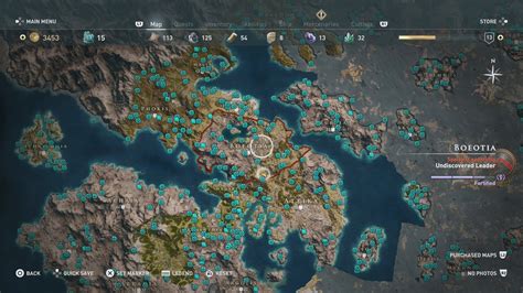 Collectibles Locations Map - Assassin's Creed Odyssey - Hold to Reset