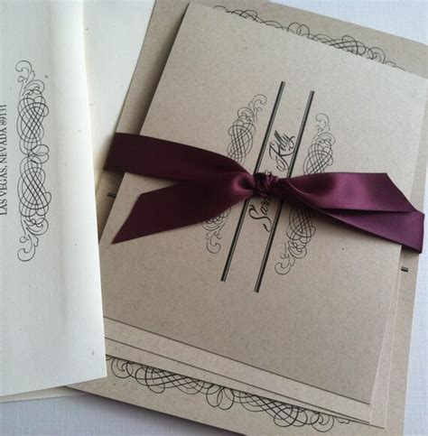 VINTAGE Wedding Invitation Vintage Scroll Collection