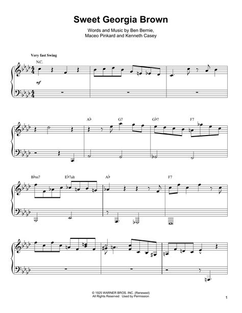 Sweet Georgia Brown | Sheet Music Direct