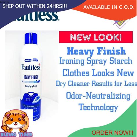 Faultless Heavy Finish Starch Ironing Spray 567g ( Almirol ) | Shopee ...