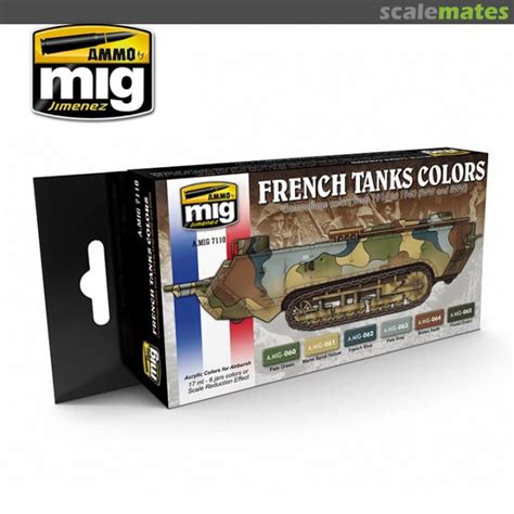 French Tanks Colors Camouflage colors from 1914 to 1940 , A.MIG-7110 ...