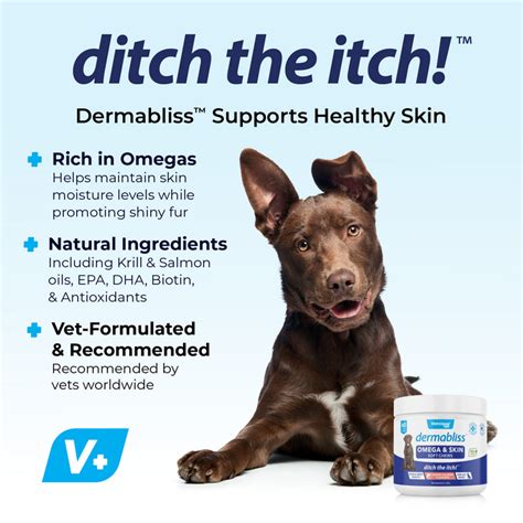 Dermabliss Omega Fatty Acid Skin Supplement for Dogs – Vetnique Labs