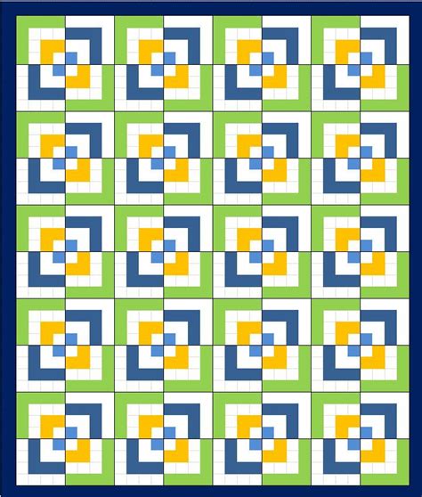 Half Log Cabin Quilt Pattern | FaveQuilts.com