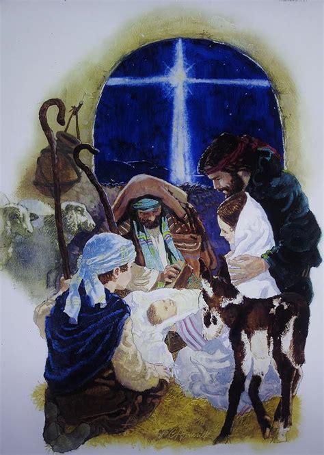 The Savior is Born Painting by Chuck Hamrick - Pixels