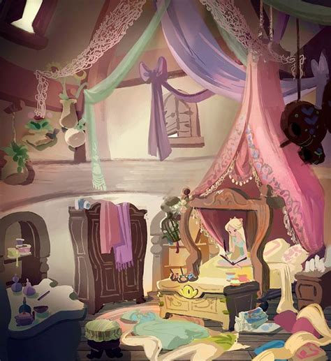 Bedroom Design | Tangled concept art, Disney concept art, Disney art